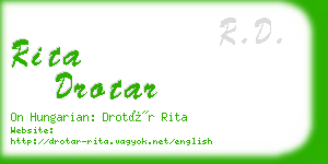 rita drotar business card